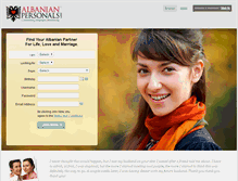 Tablet Screenshot of albanianpersonals.com